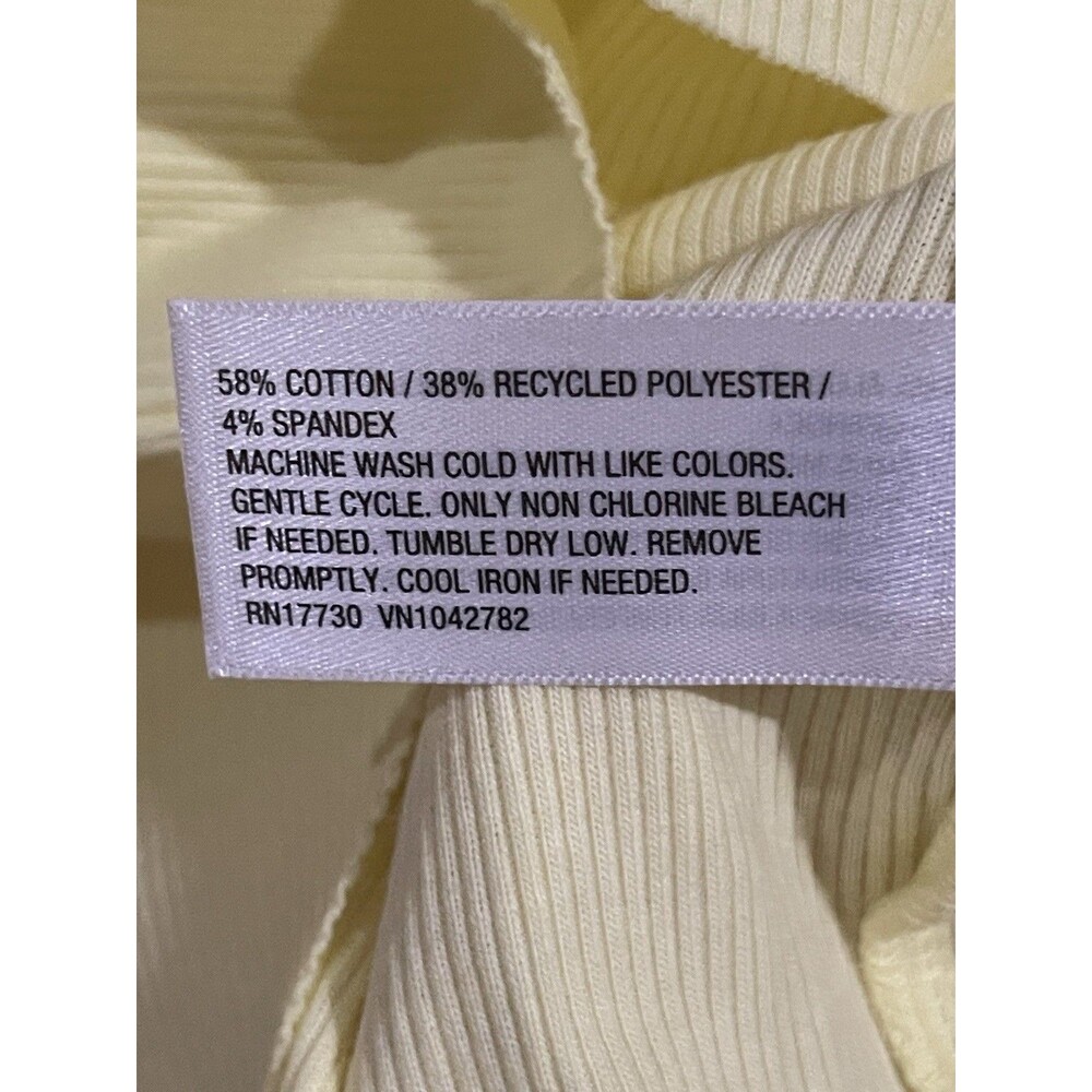 Wild Fable Tiny Tank Top – Yellow Ribbed Crop – Size Small - Picture 6 of 7